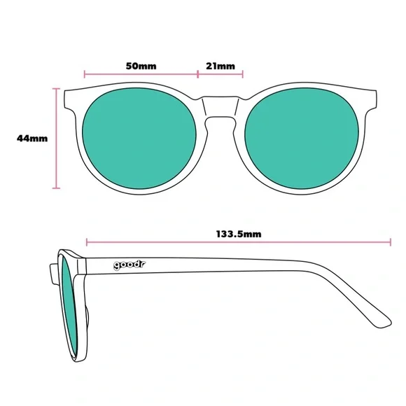 Goodr insert coin to continue blue light glasses - circle G - Picture 6 of 7
